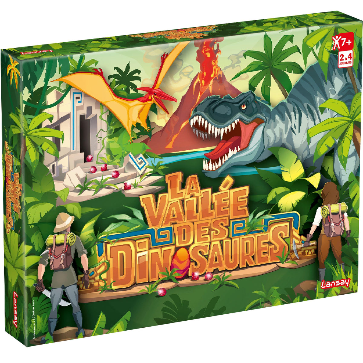 Lansay La Vallée des Dinosaures Joc de societate 3D junglă de la 7 ani
