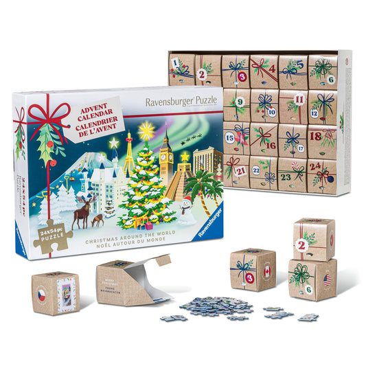 Ravensburger Calendar Advent 24 puzzle-uri, 54 piese fiecare