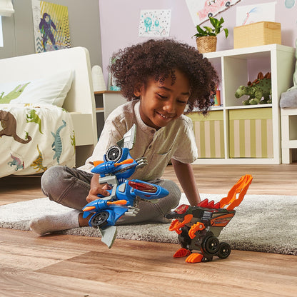 VTech Switch and Go Dinos Spinosaurus și Pterodactyl – Transformer Dino-Auto 2 în 1 cu sunete și efecte de lumină – Pentru copii de 3-8 ani
