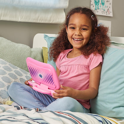 VTech Lernlaptop Laptop educațional cu ecran LCD, activități și moduri de joc pentru preșcolari (roz)