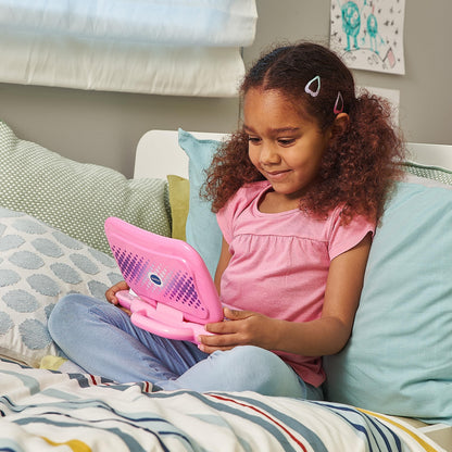 VTech Lernlaptop Laptop educațional cu ecran LCD, activități și moduri de joc pentru preșcolari (roz)