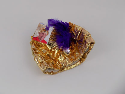 Boland Turban sultan auriu, accesoriu costum