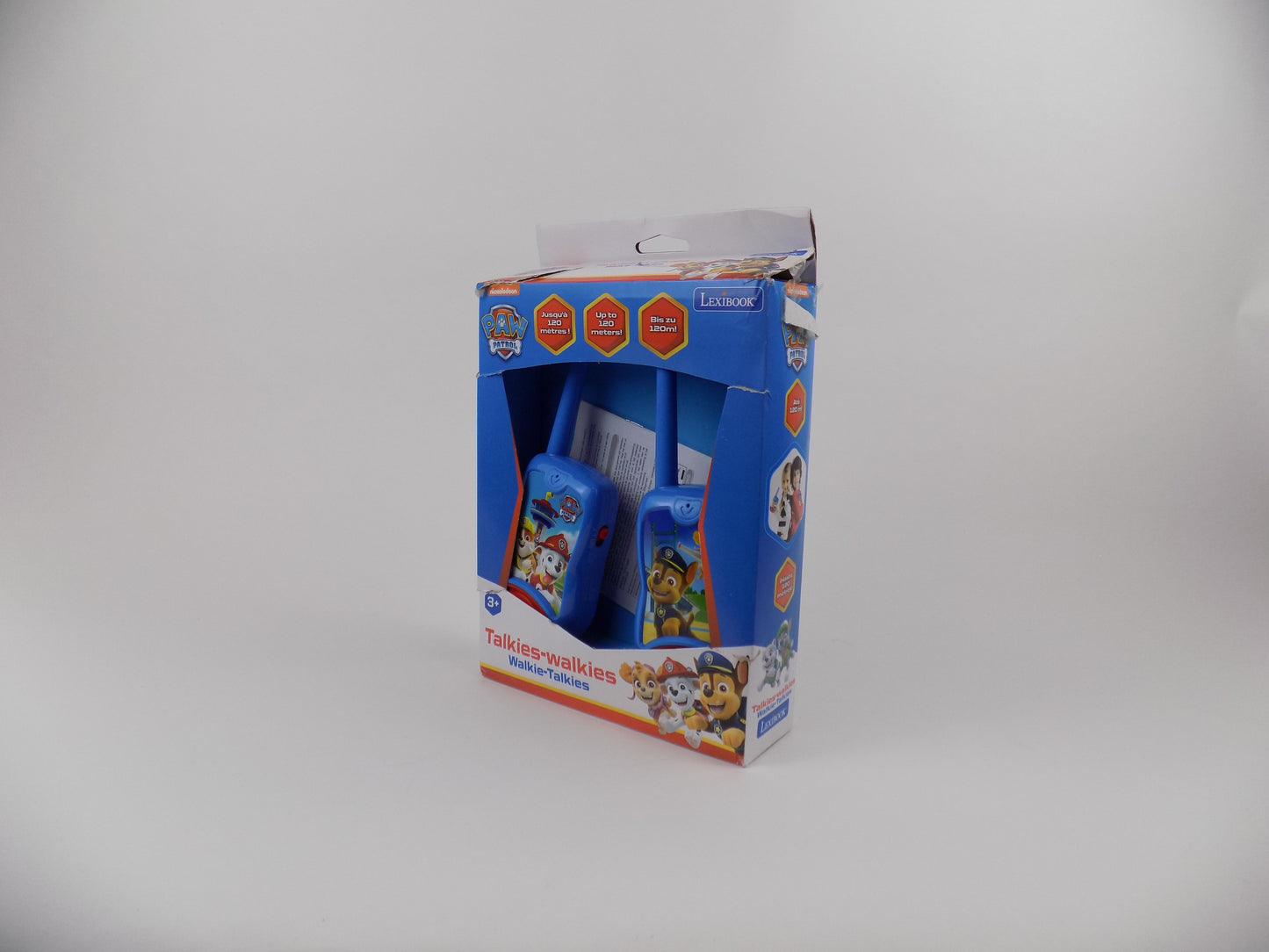 LEXIBOOK Paw Patrol - Walkie-talkies Chase din La Patrulla Canina, cu clemă pentru curea, baterie, albastru/roșu, TW12PA