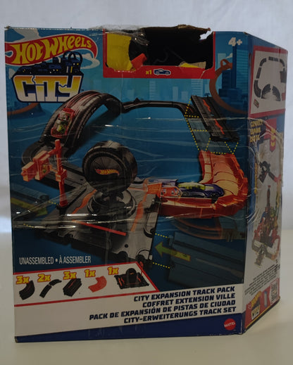 Hot Wheels City Expansion Track, set pistă + vehicul, 10 piese