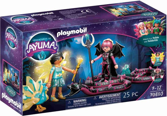 Playmobil Zanele din Ayuma 70803 - Crystal Fairy si Bat Fairy cu animalul de suflet