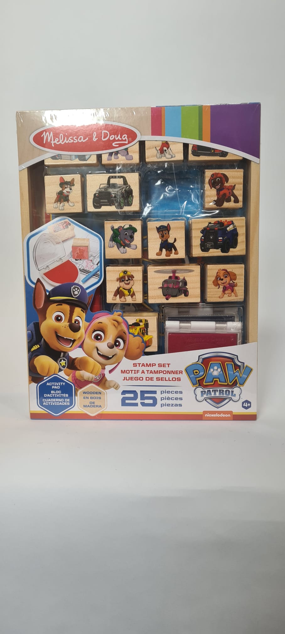 Melissa & Doug Paw Patrol Set timbre 25 piese din lemn